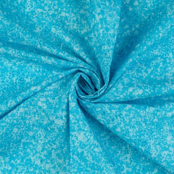 Baumwoll Druck leichte Batikoptik Azur